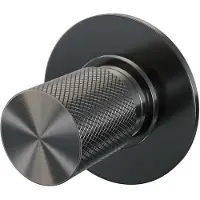 Brauer Inbouw stopkraan gunmetal carving rond 6.5 cm messing gunmetal