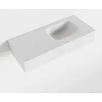 Mondiaz lex talc vrijhangende solid surface wastafel 70 cm. Positie wasbak rechts