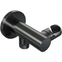 Brauer Gunmetal Edition wandaansluitbocht met handdouchehouder gunmetal geborsteld PVD