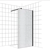 Boss & Wessing Inloopdouche BWS Free Time 90x200 cm Reflex Zwart Timeless Coating Mat Zwart Profiel