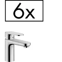 Hansgrohe Wastafelmengkraan vernis blend 100 eengreeps met trekwaste 6 stuks chroom