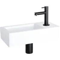 Differnz Fonteinset | | Helios (Keramiek, Matzwart, Kraan rechts)