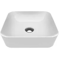 Boss & Wessing Opbouw wastafel bws juno 40x40 cm keramiek wit