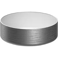 Brauer Circle Opzetwastafel 36cm - Glanzend White Silver - Keramiek - 8720359385550 - Rond - Wastafels, Opzetwastafels