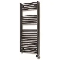 Sanicare Elektrische design radiator plug en play 172x45 cm inox look thermostaat chroom 920 watt