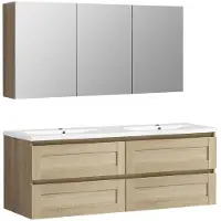 Differnz Badmeubelset reno 120x50x55 cm fsc eiken