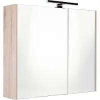 Best design Spiegelkast Happy Halifax Incl. LED verlichting 60x60 cm Eiken