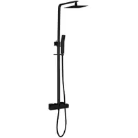 Best design Regendouche vierkant mat zwart black-york thermostatisch