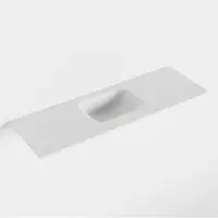 Mondiaz lex talc solid surface inleg wastafel voor toiletmeubel 90 cm. Positie wasbak midden