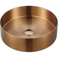 Sapho Waskom aurum rond 38x11 cm rvs mat koper