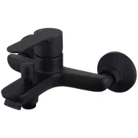 Van Marcke GO Badkraan cocoon black opbouw mengkraan mat zwart