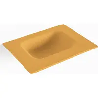 Mondiaz lex ocher solid surface inleg wastafel voor toiletmeubel 40 cm. Positie wasbak midden