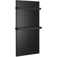 Sapho Elektrische badkamerradiator enis 600w 59x120 cm incl. Handdoekhouder ip44 mat zwart
