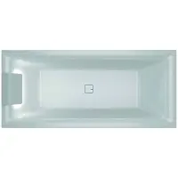 Riho Ligbad still square met led en hoofdsteun 170x75 cm acryl wit