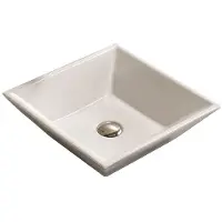 Sanilux Waskom Trento Keramiek 38,5x38,5x12cm Vierkant wit (exclusief waste)