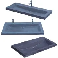 Sanilux Wasblad compact stone hardsteen 100x38x5 cm 1 kraangat