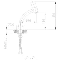 Boss & Wessing Bws toiletkraan zeta rond topbediening 18x10x5 cm chroom