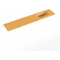 Mondiaz eden ocher solid surface inleg wastafel voor toiletmeubel 110 cm. Positie wasbak rechts