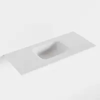 Mondiaz lex talc solid surface inleg wastafel voor toiletmeubel 70 cm. Positie wasbak midden