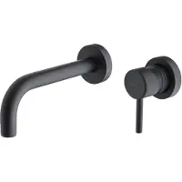 Sanimex Inbouw wastafelkraan giulini eenhendel 25 cm mat zwart