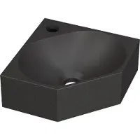 Ink Hoekfontein matrix quartz 1 kraangat 27x27x10 cm zwart 3404343