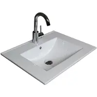 Boss & Wessing Badmeubelset BWS Salt 60x39cm Greeploos 2 Lades Met Wastafel 1 Kraangat Whisky Oak