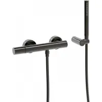 Tres Douchemengkraan study exclusive rond 29 cm met staafhanddouche metallic zwart