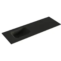 Mondiaz LEX Urban solid surface inleg wastafel voor toiletmeubel 90cm. Positie wasbak links