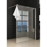 Boss & Wessing Inloopdouche met handdoekhouder bws jack helder glas 110x200 cm 8 mm chroom