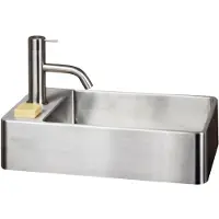Dekker Fontein lanesto vanity 22x40x10 cm rvs grijs