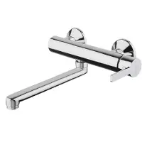 Hak Wastafelmengkraan wandmontage espada 1-hendel uitloop recht 20 cm chroom