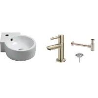 Wiesbaden FonteinPack Atlas Keramische 44x28 cm RVS (Keuze uit 8 kranen)
