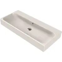 Sanicare Wastafel Vrijhangend Q17 101x46,5 cm Keramisch Wit (1 kraangat)