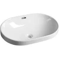 Sapho Waskom lima inbouw ovaal 53.2x39.5x17.5 cm keramiek wit