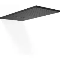 Tres Hoofddouche wand met waterval 28x55 cm mat zwart