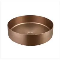 Sanilux Waskom inclusief click waste brons geborsteld rond 40 cm