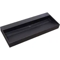Sanilux Wastafel quartz trend 120x47x12 cm enkele spoelbak mat zwart