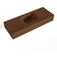 Mondiaz LEX Rust vrijhangende solid surface wastafel 80cm. Positie wasbak midden