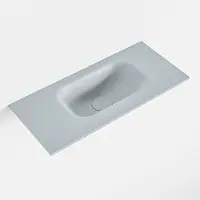 Mondiaz EDEN Clay solid surface inleg wastafel voor toiletmeubel 50cm. Positie wasbak rechts