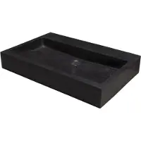 Forzalaqua Wastafel Oslo Hardsteen Gezoet Met Kraangat 80,5x51,5x9,5 cm