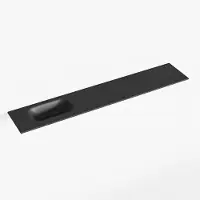 Mondiaz eden urban solid surface inleg wastafel voor toiletmeubel 120 cm. Positie wasbak links