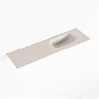 Mondiaz eden linen solid surface inleg wastafel voor toiletmeubel 80 cm. Positie wasbak rechts
