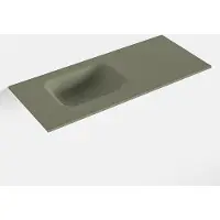 Mondiaz LEX Army solid surface inleg wastafel voor toiletmeubel 70cm. Positie wasbak links