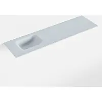 Mondiaz LEX Clay solid surface inleg wastafel voor toiletmeubel 110cm. Positie wasbak links