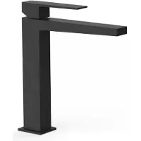 Tres Wastafelmengkraan slim exclusive vierkant met hendel mat zwart