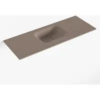 Mondiaz LEX Smoke solid surface inleg wastafel voor toiletmeubel 80cm. Positie wasbak midden
