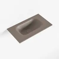 Mondiaz eden smoke solid surface inleg wastafel voor toiletmeubel 40 cm. Positie wasbak midden