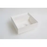 Ink Fontein Vice Polystone Zonder Kraangat Incl Verzonken Open Plug 27x27x9 cm Mat Wit