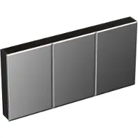 Forzalaqua Spiegelkast Uni 140x68.5x12.5 Cm 3 Deuren Tweezijdig Spiegel Eiken Black Oiled