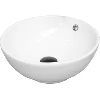 Boss & Wessing Waskom bws salt 40 cm rond porselein wit